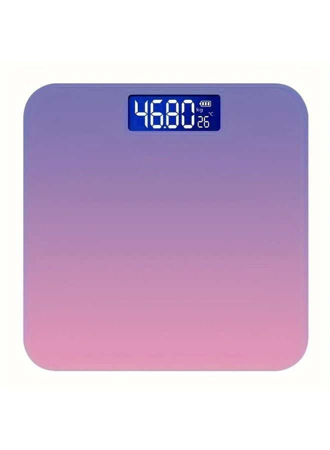 Aurora Pink Digital Bathroom Scale With Temperature Display 400lb Capacity Multi Unit LCD - Image 3